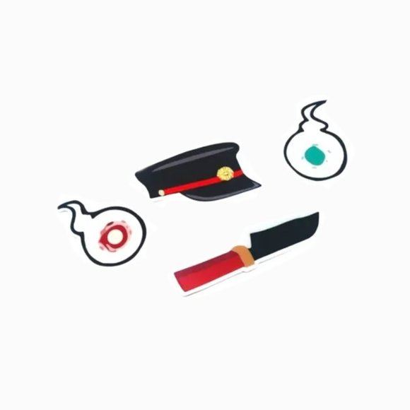 Toilet bound Hanako Sticker, Vinyl Waterproof Stickers 8PC - Picture 1 of 3